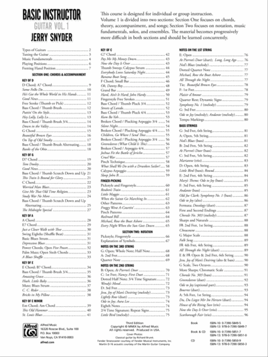 Basic Instructor Guitar, Book 1 Guitar scores gallery preview page 2
