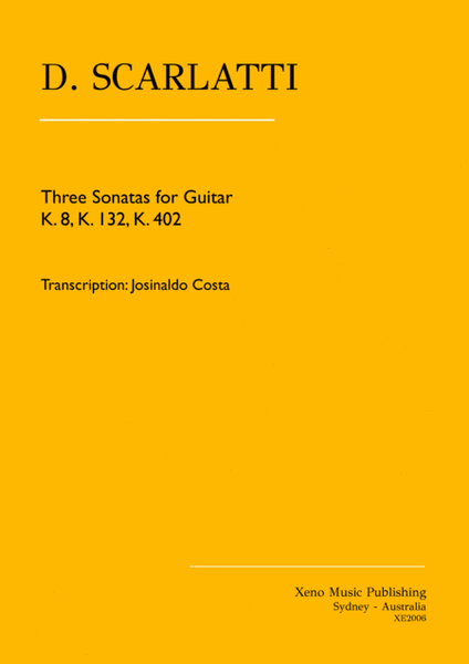 Three Sonatas for Guitar (K.8, K.132, K.402)