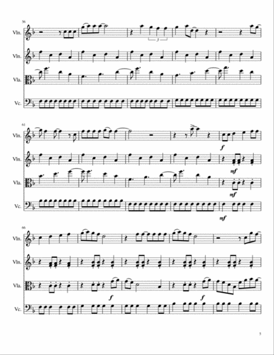 Marry You Marry You String Quartet scores gallery preview page 5