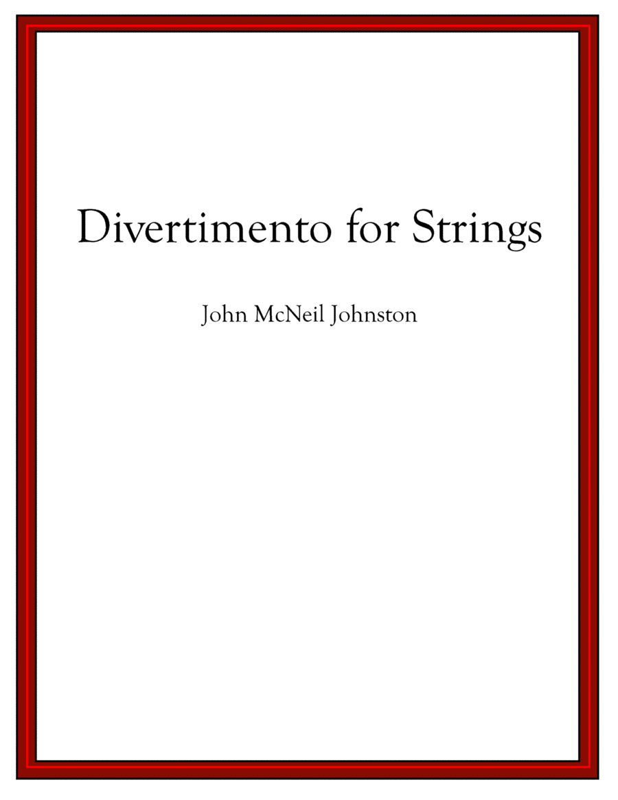 Divertimento for Strings: FULL SCORE String Orchestra scores gallery preview page 1
