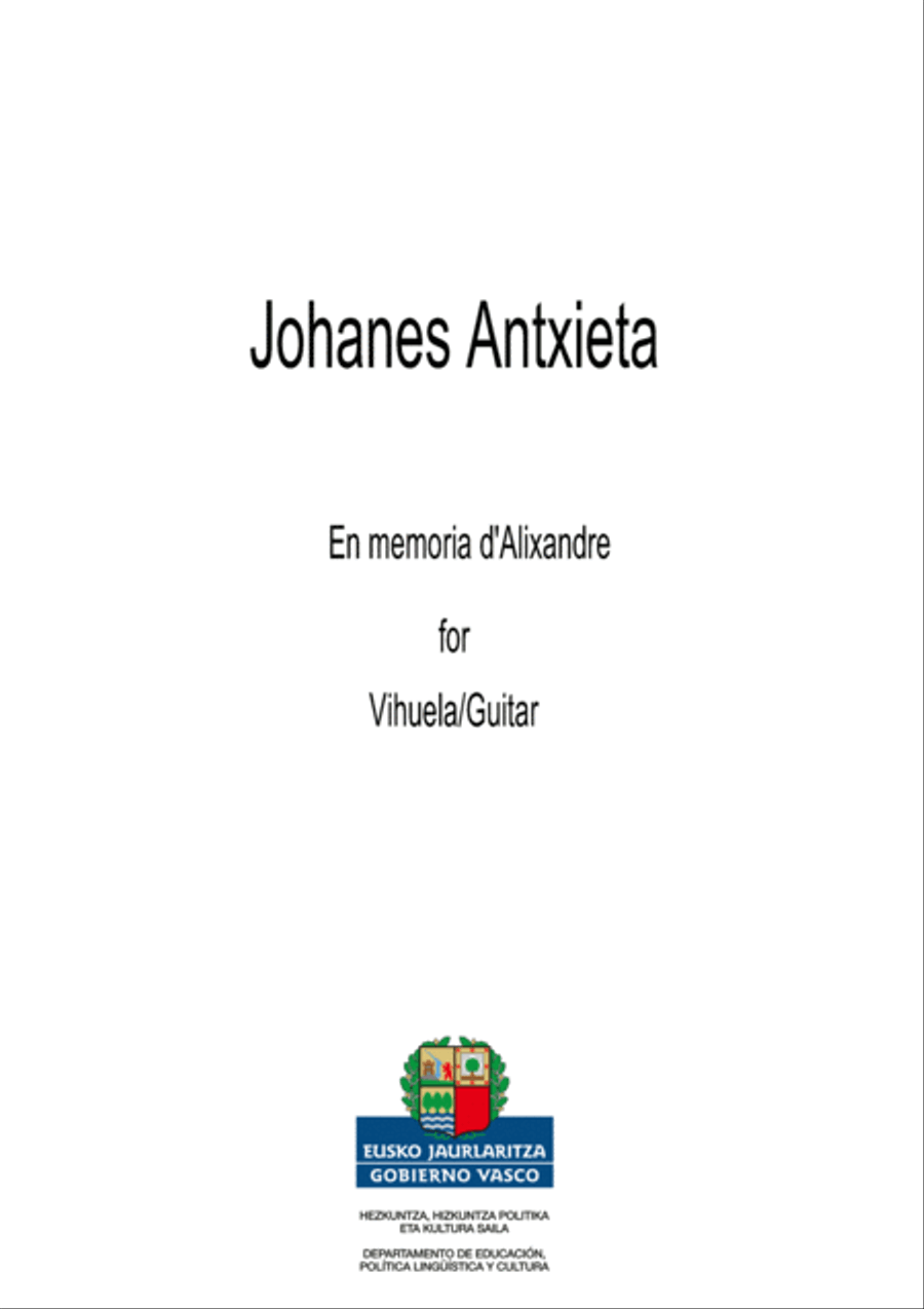 En Memoria d´Alixandre Acoustic Guitar scores gallery preview page 1