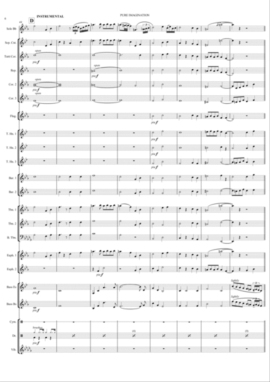 Pure Imagination Brass Band scores gallery preview page 6
