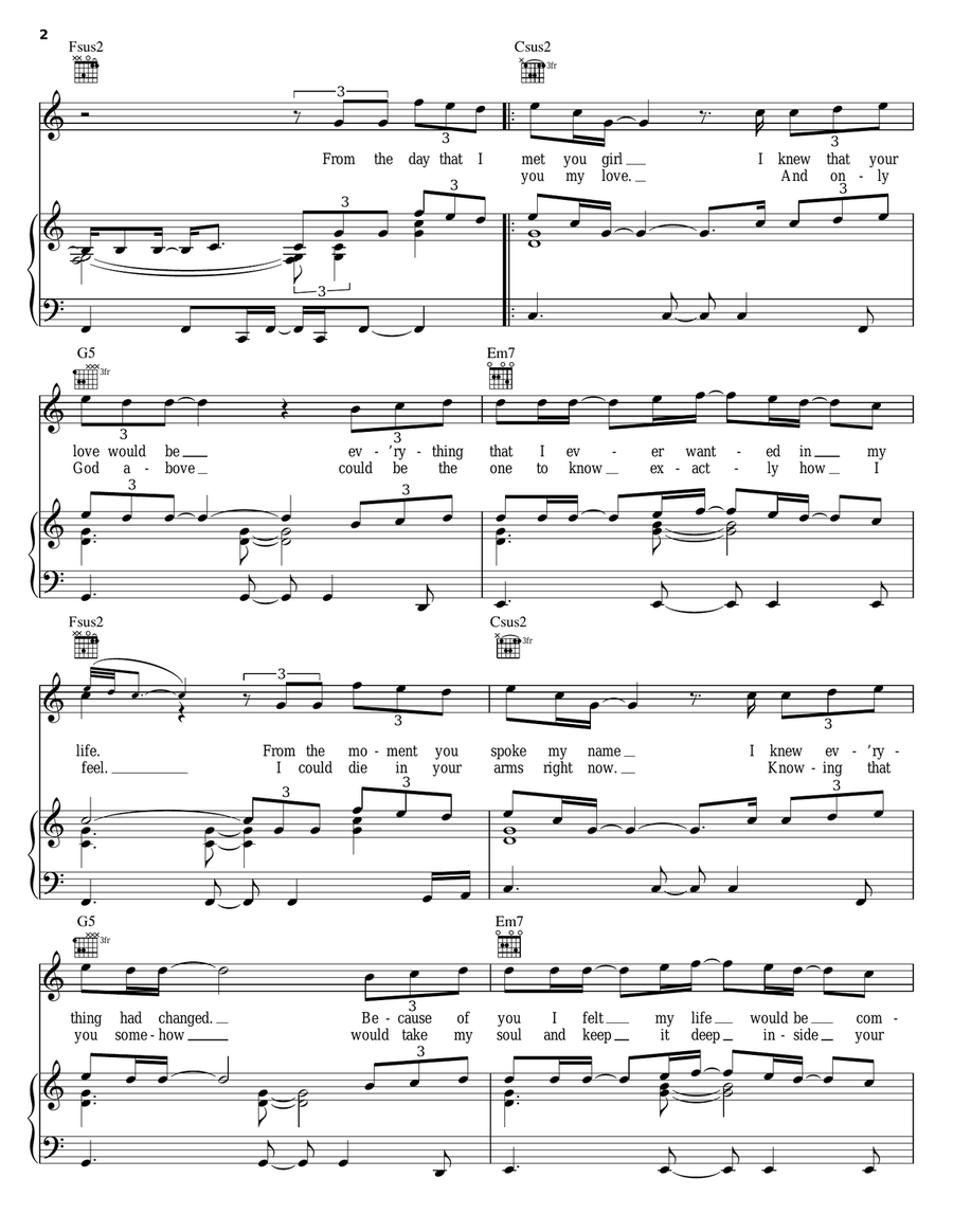 I Need You I Need You Acoustic Guitar scores gallery preview page 2