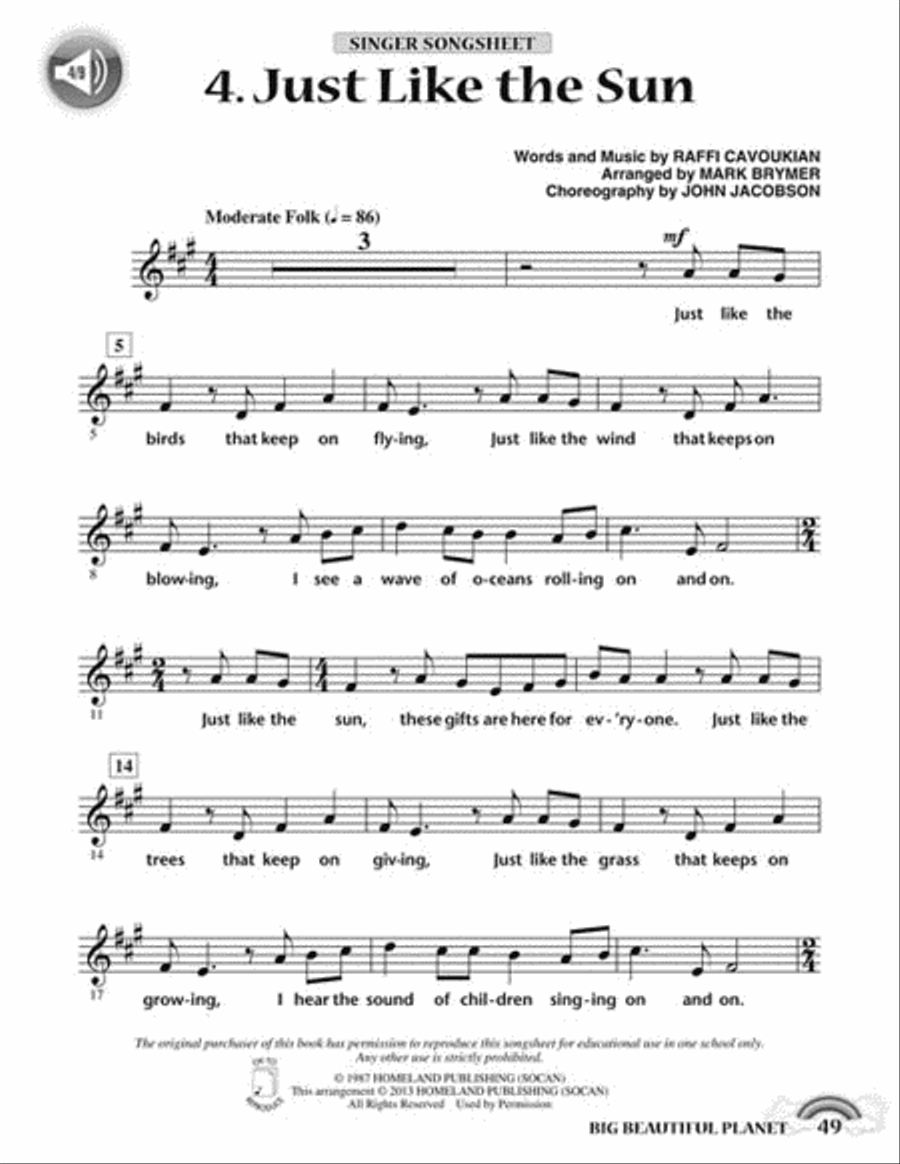 Big Beautiful Planet Choir scores gallery preview page 4