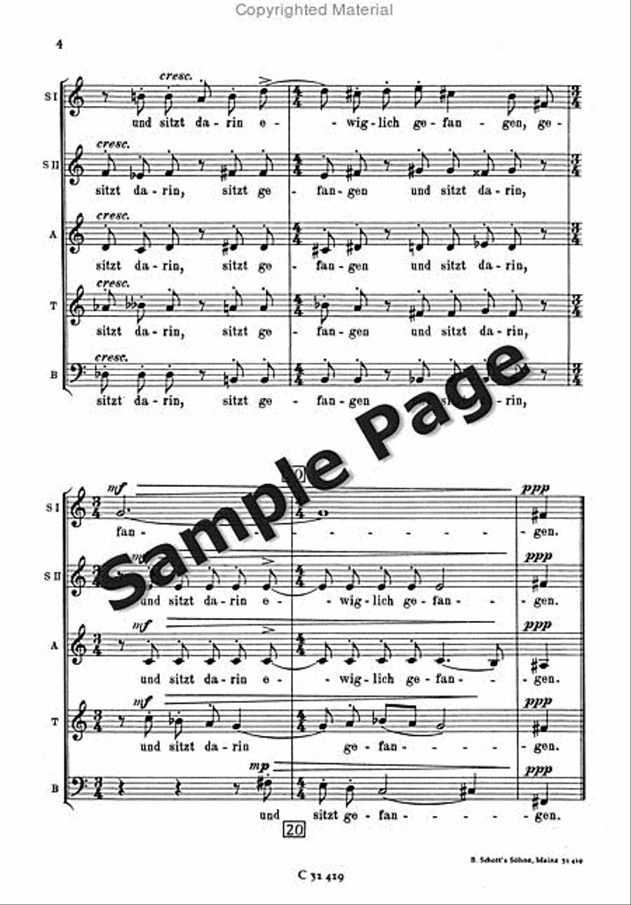 Der Liebe Schrein Op.33/4 SSATB scores gallery preview page 5