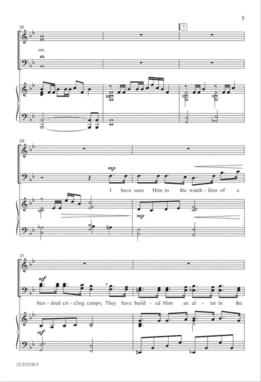 Battle Hymn of the Republic 4-Part scores gallery preview page 6