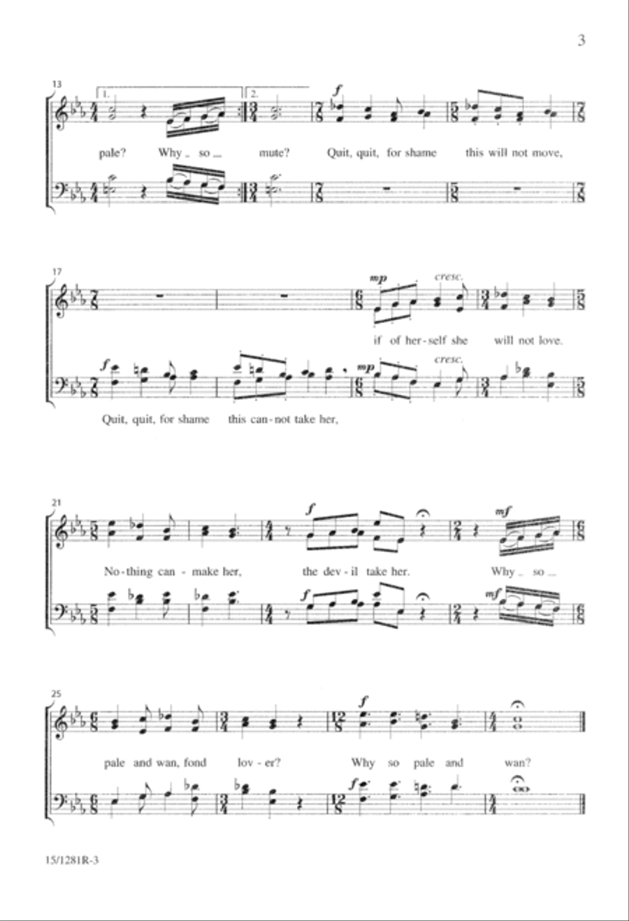 Three Madrigals Three Madrigals 4-Part scores gallery preview page 3