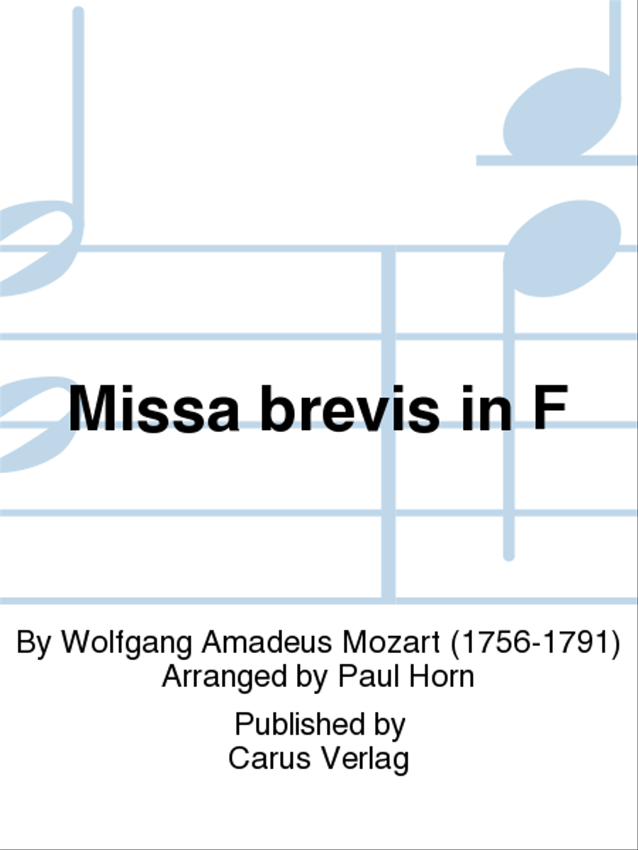Missa brevis in F major 4-Part scores gallery preview page 1