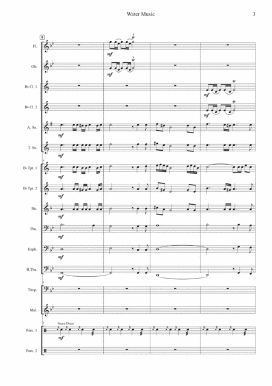 Water Music Concert Band scores gallery preview page 3