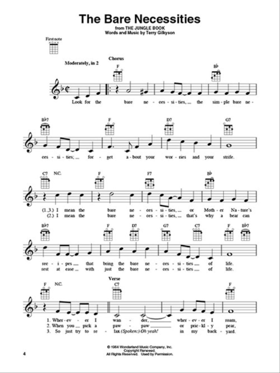 Disney Hits for Ukulele Disney Hits for Ukulele Ukulele scores gallery preview page 4