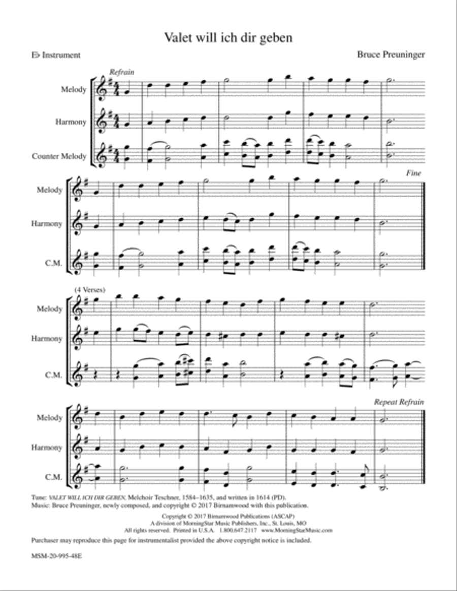 Valet Will Ich Dir Geben Valet Will Ich Dir Geben Piano and Keyboard scores gallery preview page 3