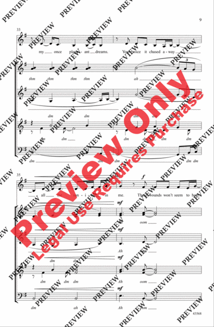 My Immortal 4-Part scores gallery preview page 9