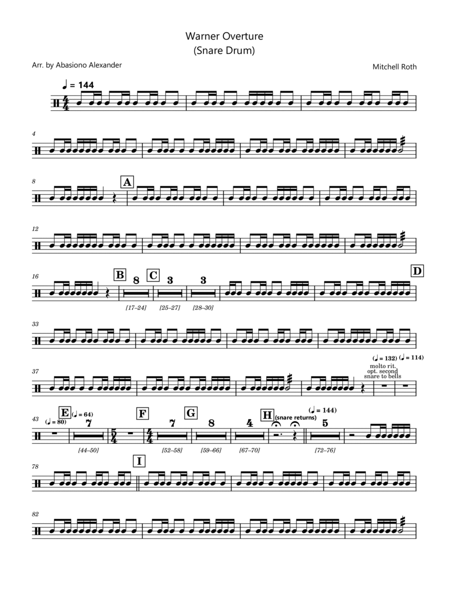 Warner Overture Concert Band scores gallery preview page 1