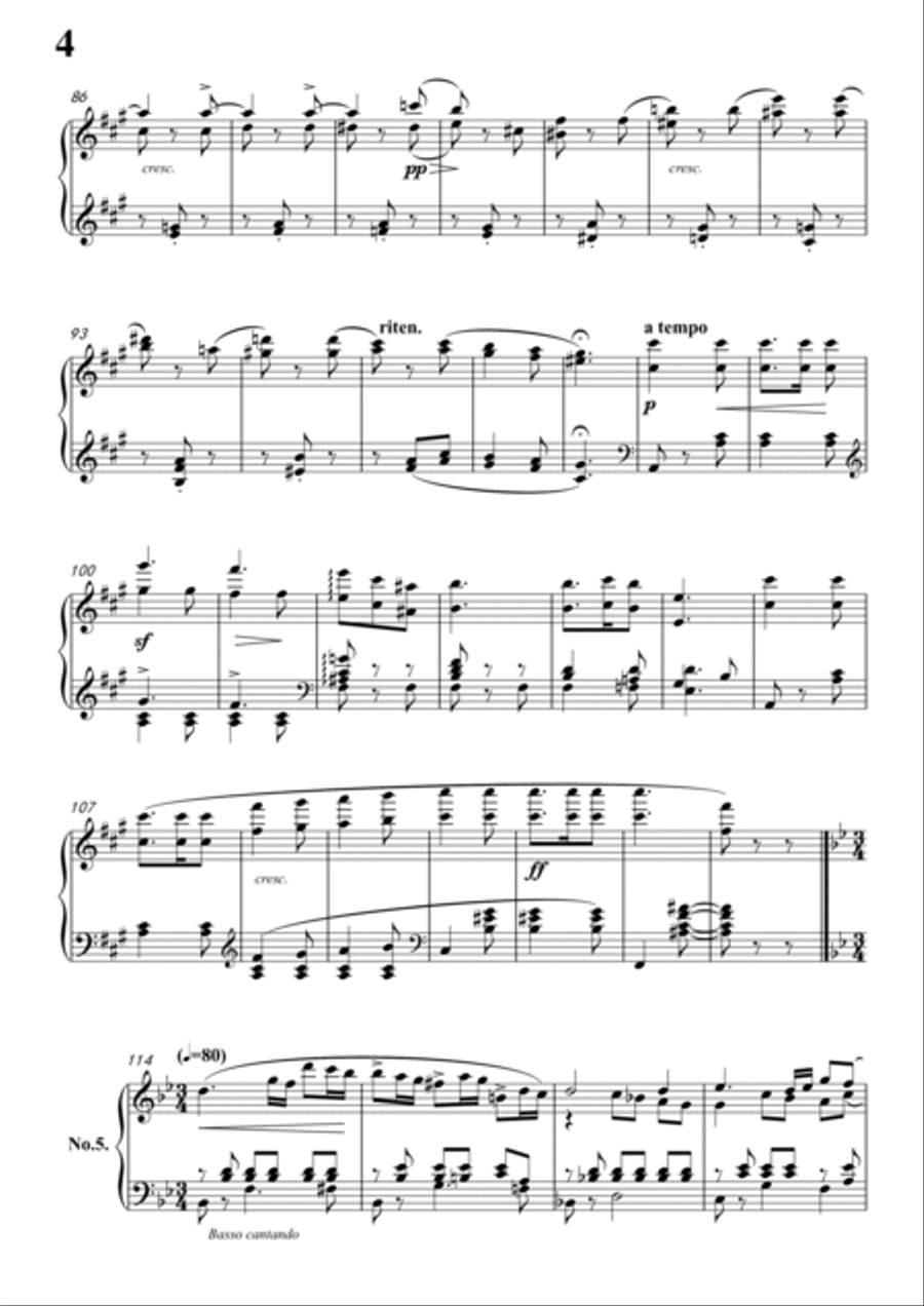 Schumann-Papillons,Op.2 for Piano Voice scores gallery preview page 5
