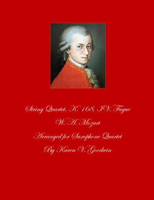 Mozart String Quartet, K. 168, IV. Fugue-Saxophone Quartet