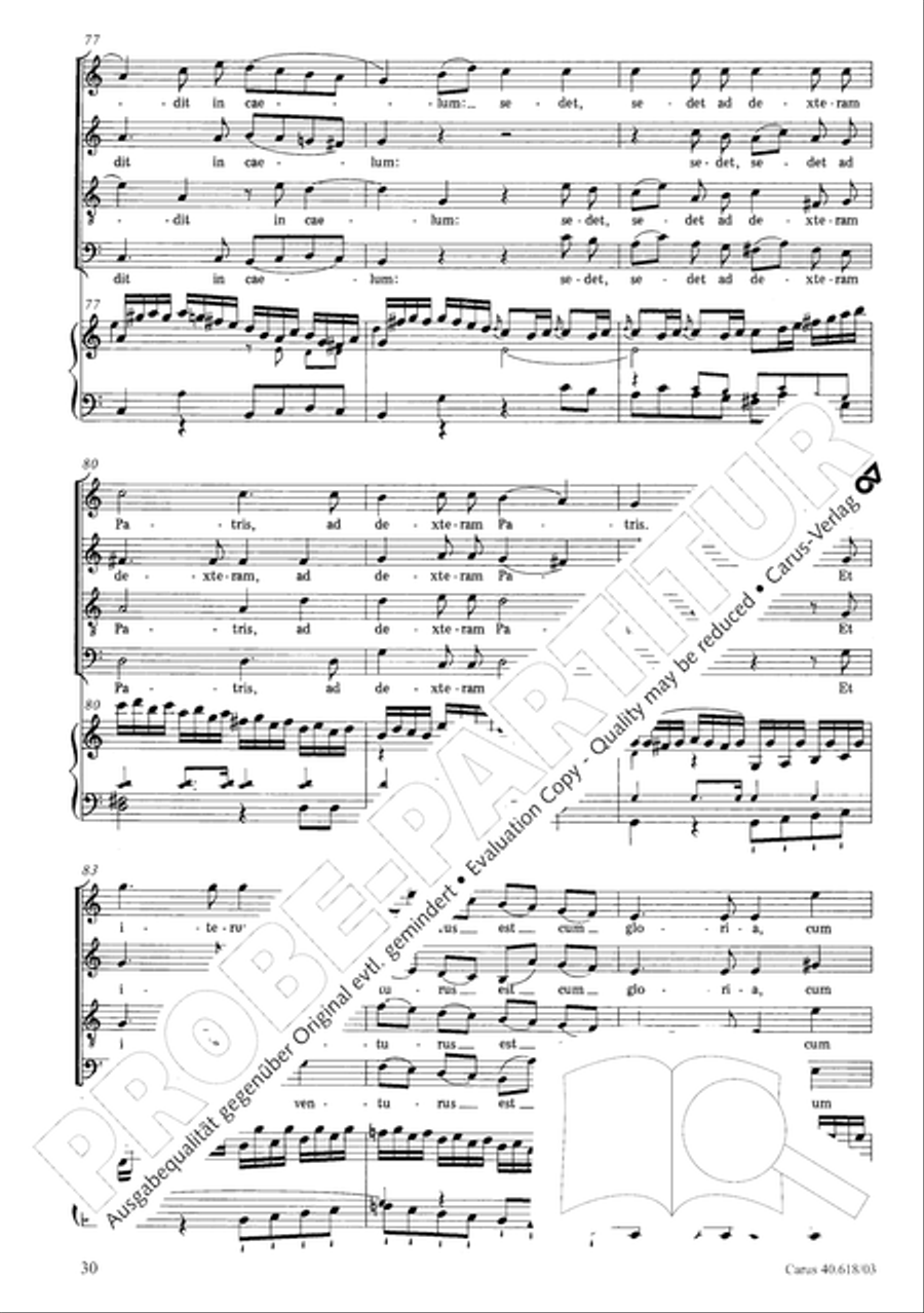Mass in C (Missa in C) 4-Part scores gallery preview page 31