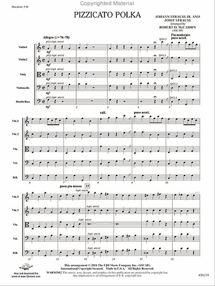 Pizzicato Polka Pizzicato Polka String Orchestra scores gallery preview page 2