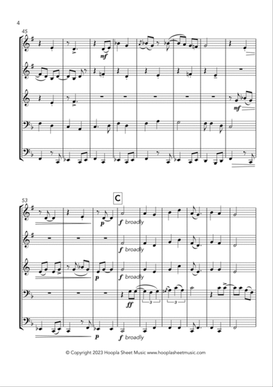 Down to the River to Pray Horn scores gallery preview page 4