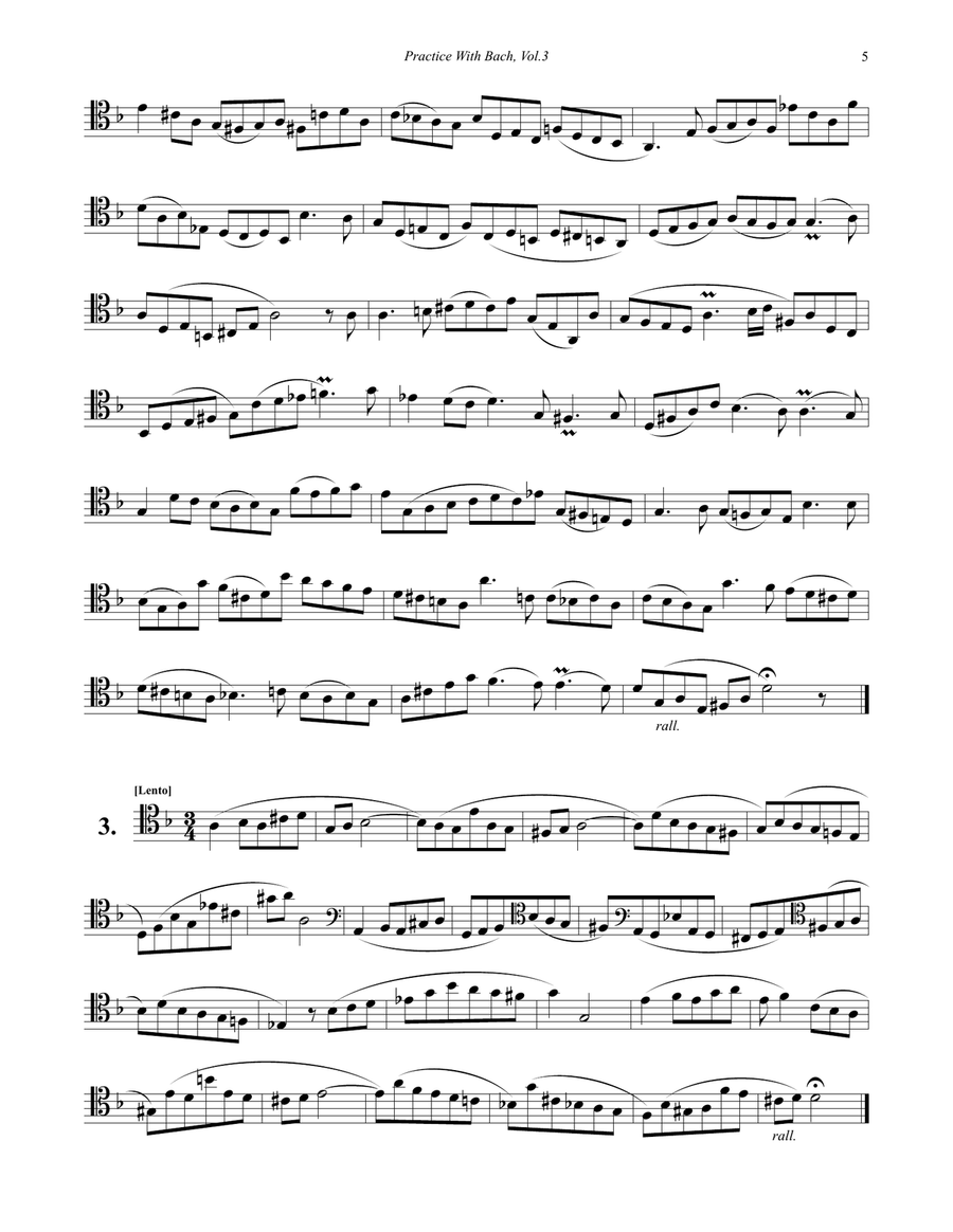 Practice With Bach for Tenor Trombone, Volume 3 Trombone Solo scores gallery preview page 5