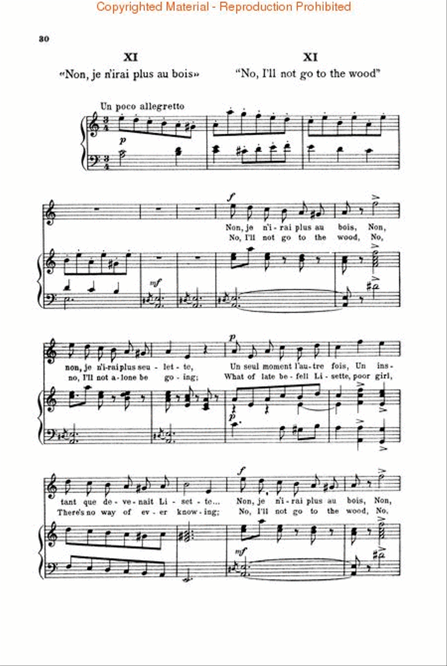 Bergerettes – Pastoral Ditties Voice scores gallery preview page 4
