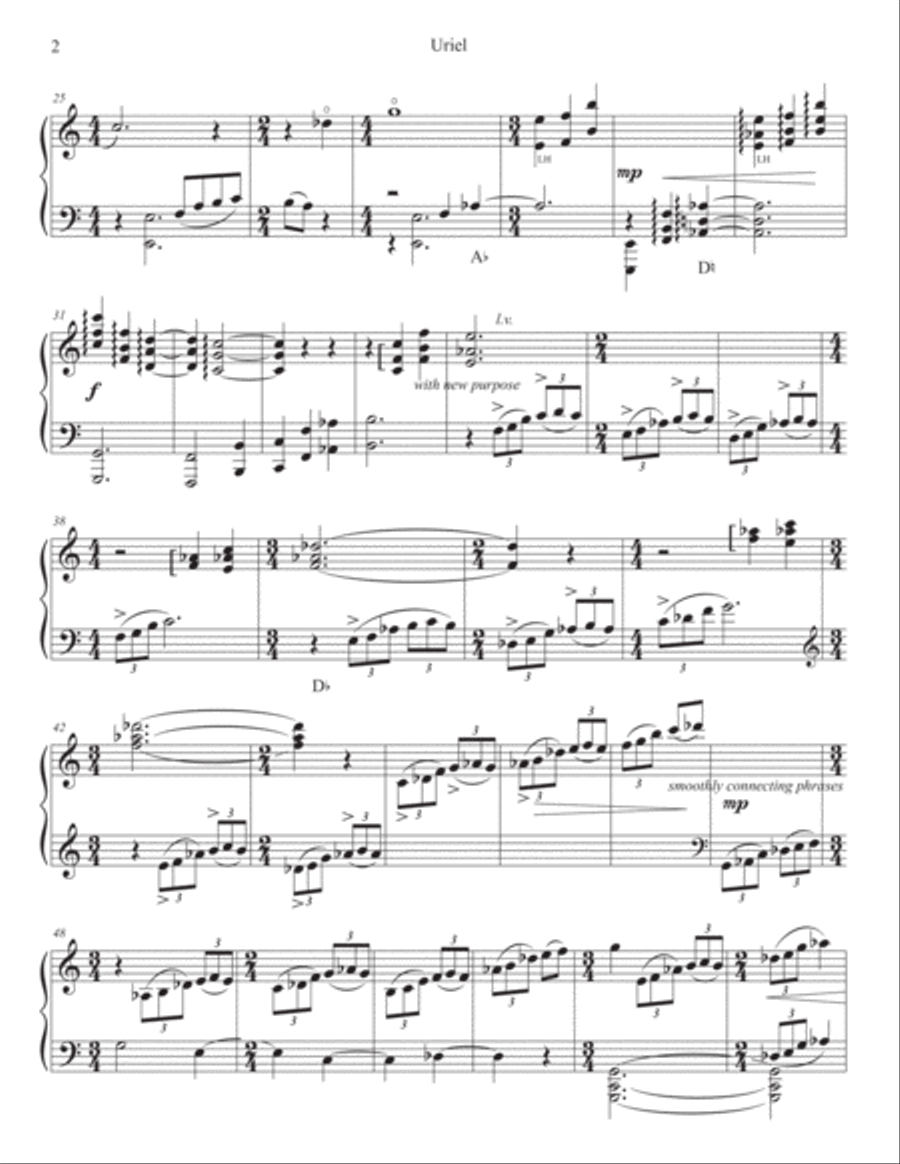 Uriel - for harp or piano Harp scores gallery preview page 6