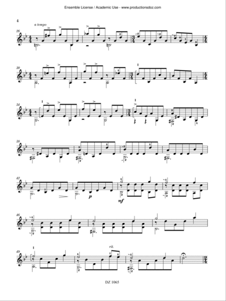 À la tombée du jour Classical Guitar scores gallery preview page 4