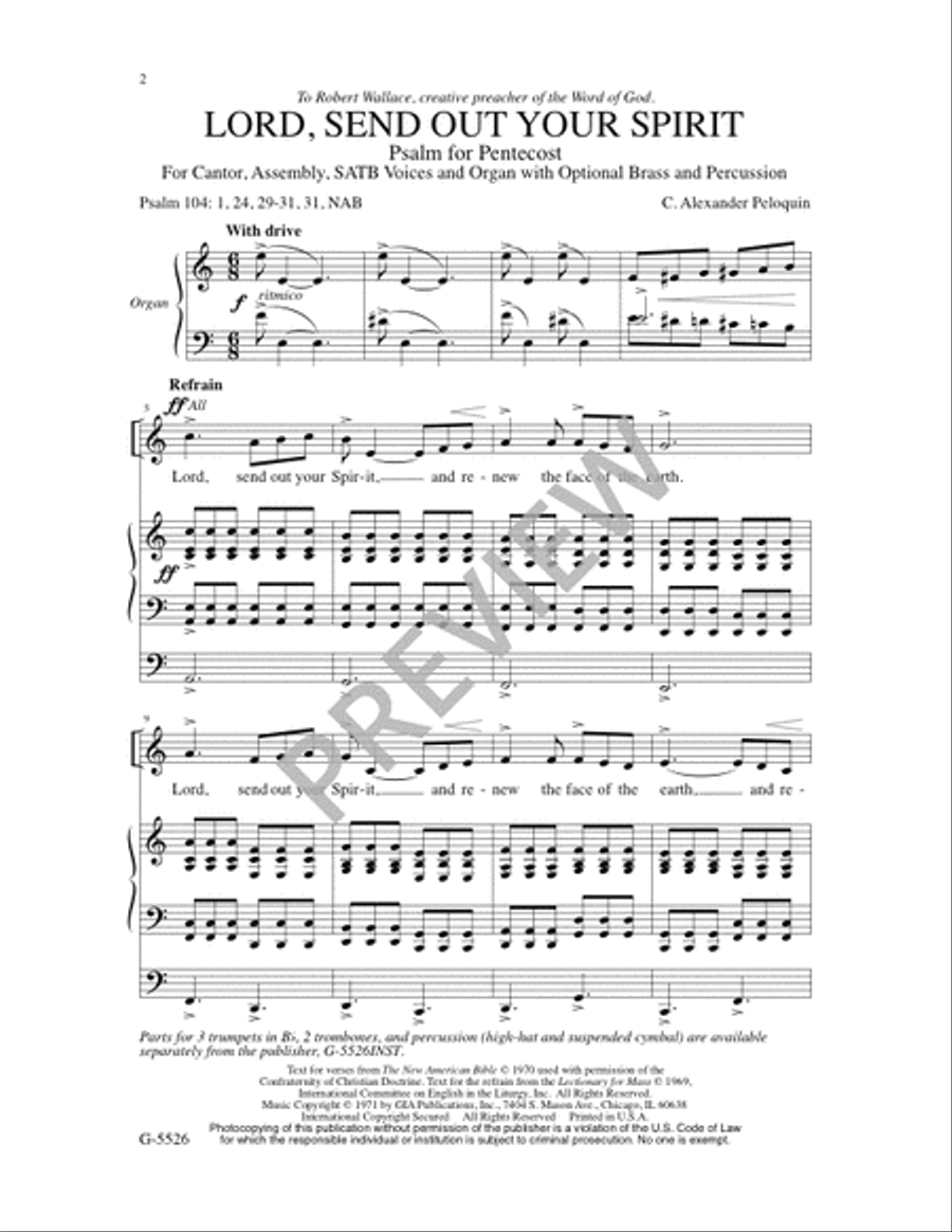 Lord, Send Out Your Spirit 4-Part scores gallery preview page 2