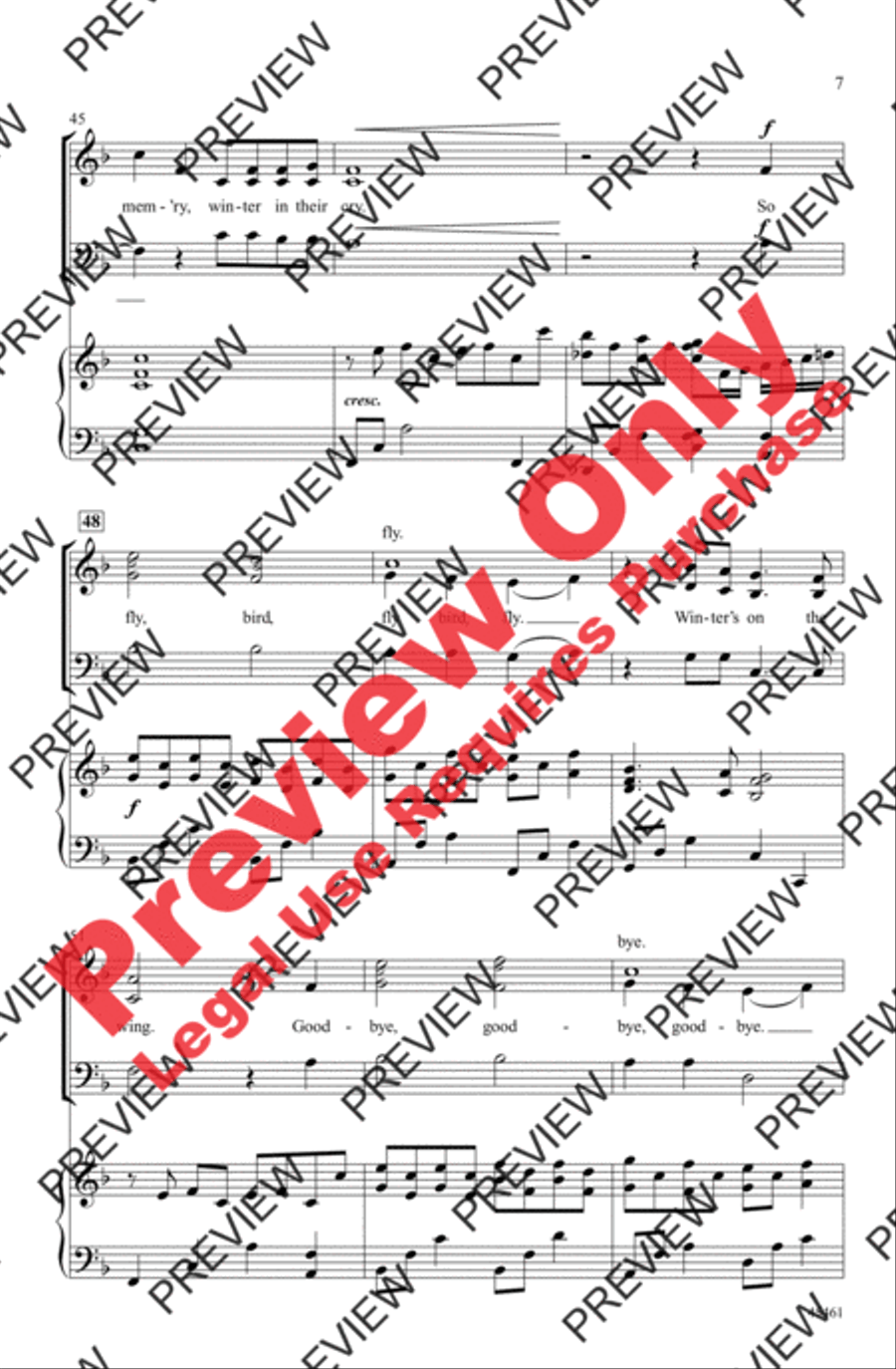 Something Told the Wild Geese 3-Part scores gallery preview page 7