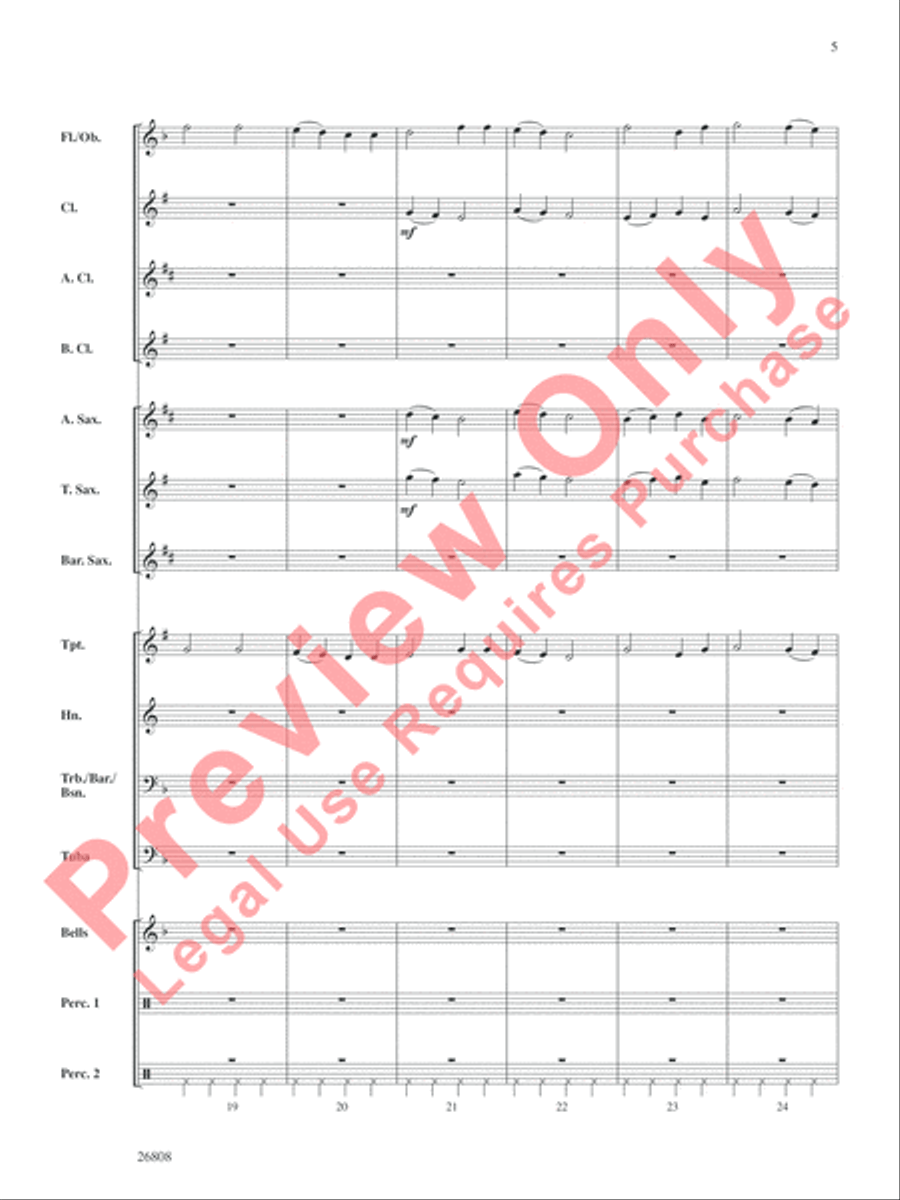 Defender of Time Concert Band scores gallery preview page 6