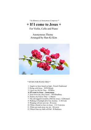 Book cover for If I come to Jesus (For Piano Trio)