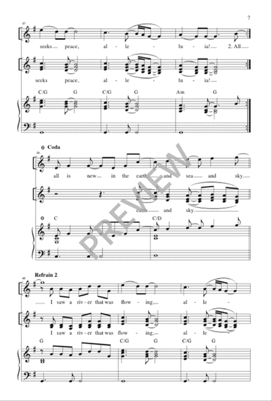 I Saw a River 3-Part scores gallery preview page 6