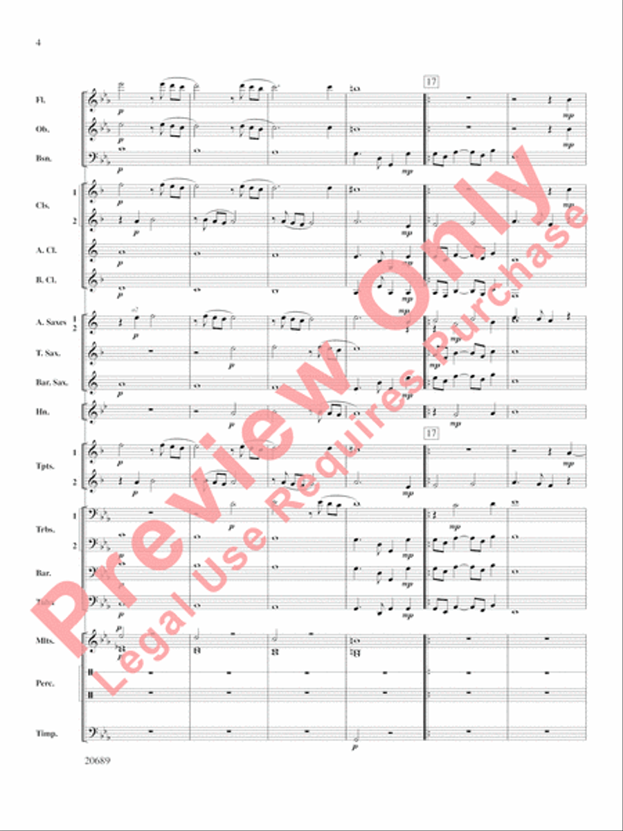 Music of the English Renaissance Concert Band scores gallery preview page 5