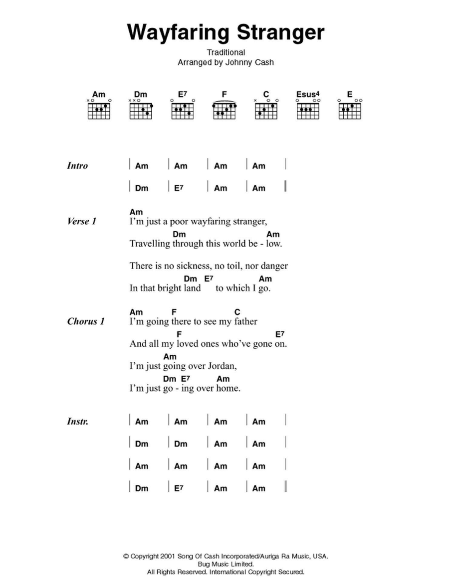 Wayfaring Stranger Electric Guitar scores gallery preview page 1