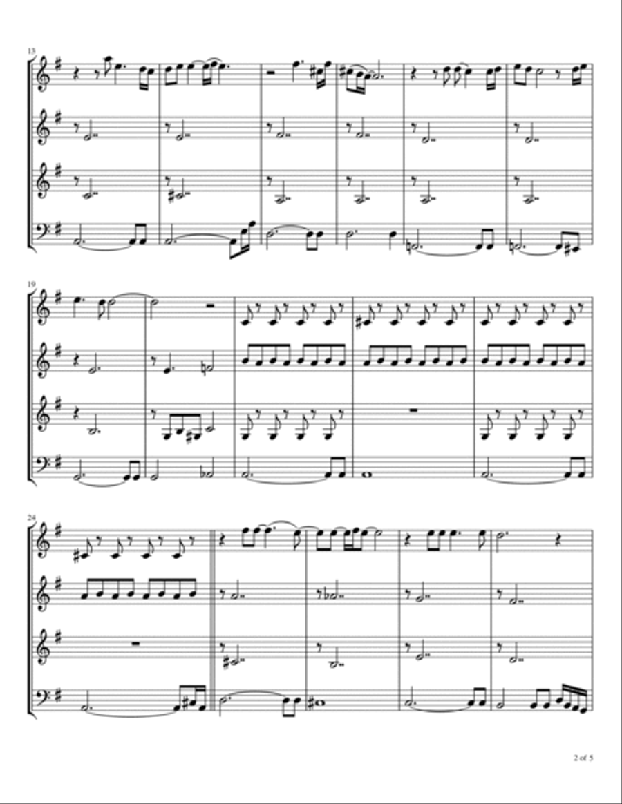 Sail On Woodwind Quartet scores gallery preview page 3