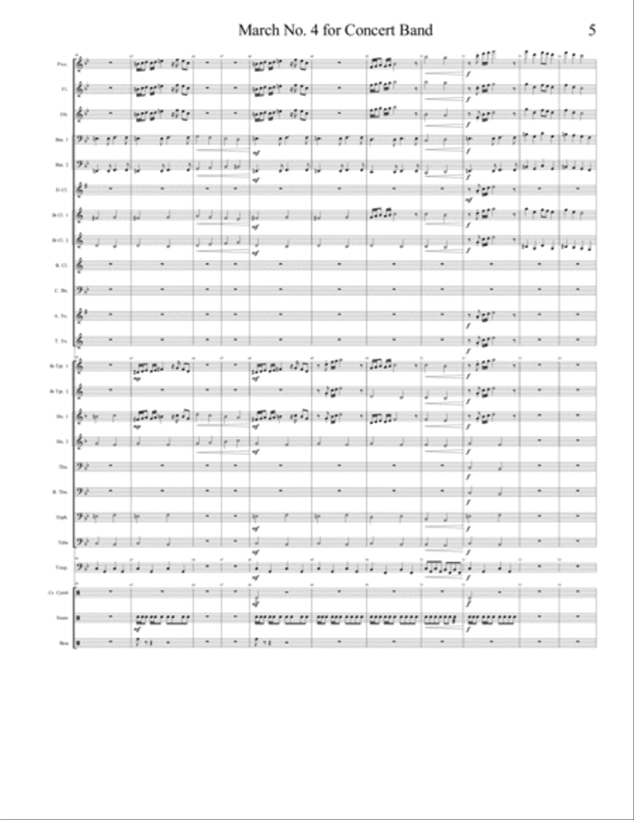 March No. 4 for Concert Band Concert Band scores gallery preview page 5