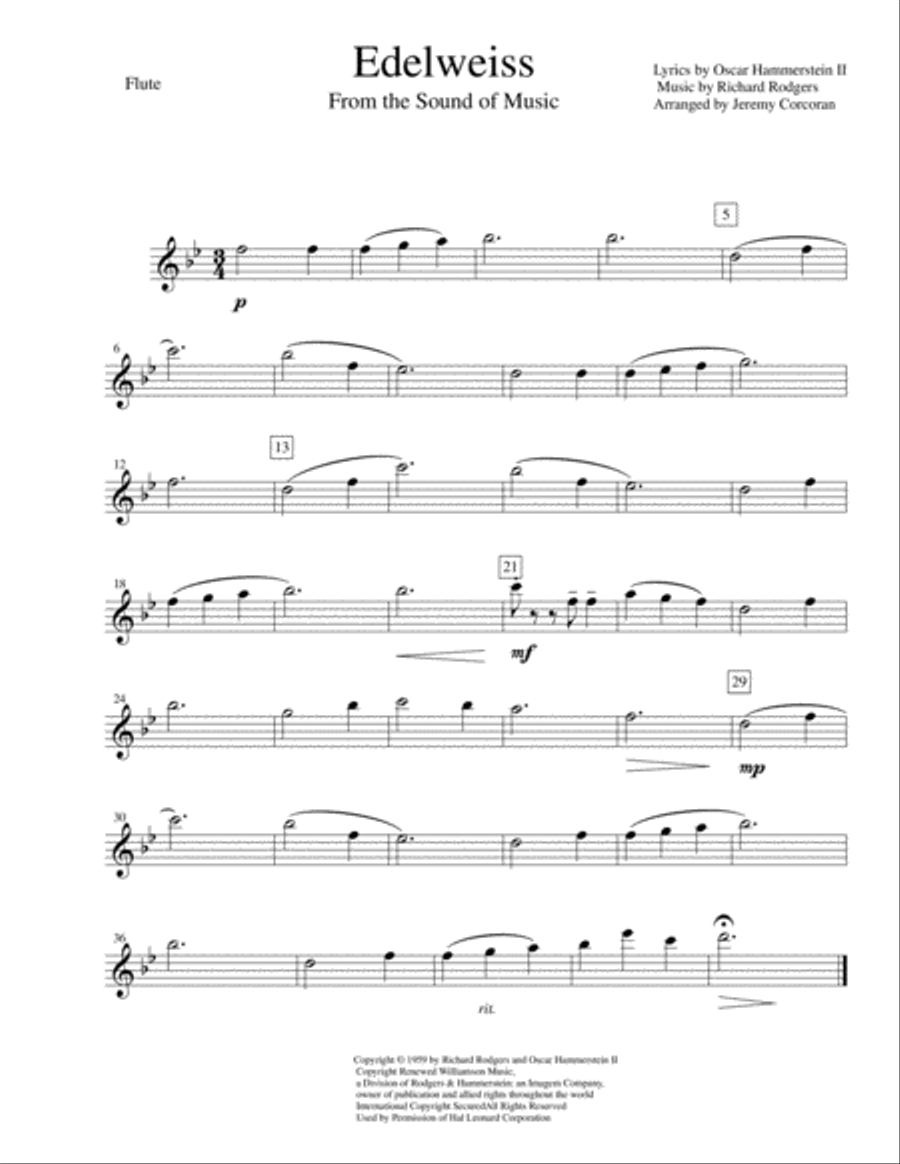 Edelweiss Woodwind Quintet scores gallery preview page 5