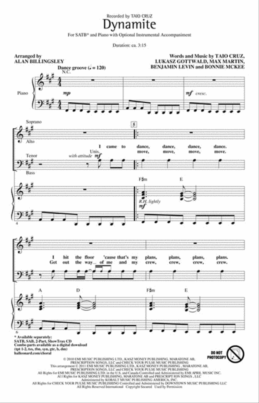 Dynamite 4-Part scores gallery preview page 2