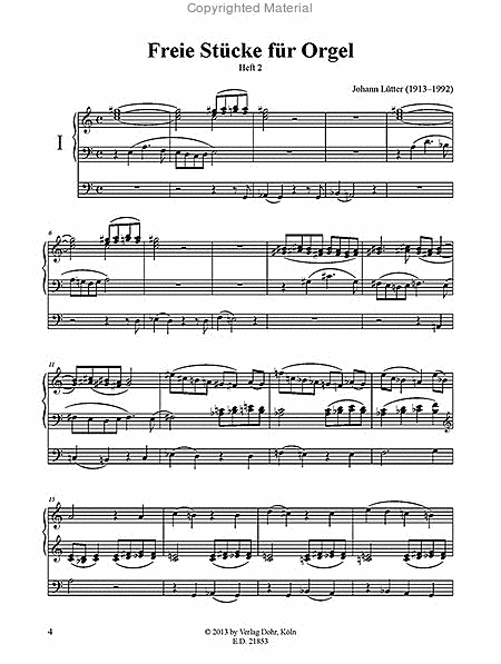 Freie Stücke für Orgel -Heft 2-