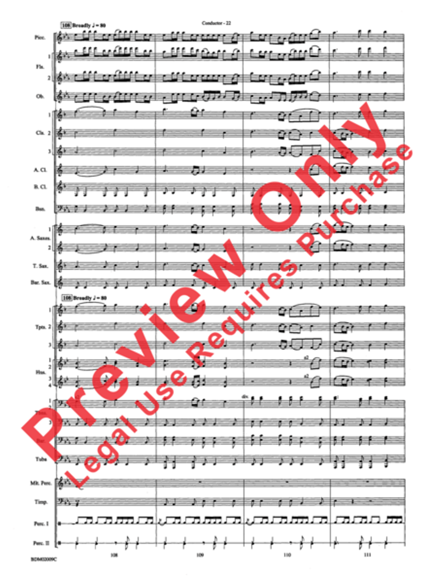 Thine Alabaster Cities Gleam (A Message of Hope for America) Concert Band scores gallery preview page 24