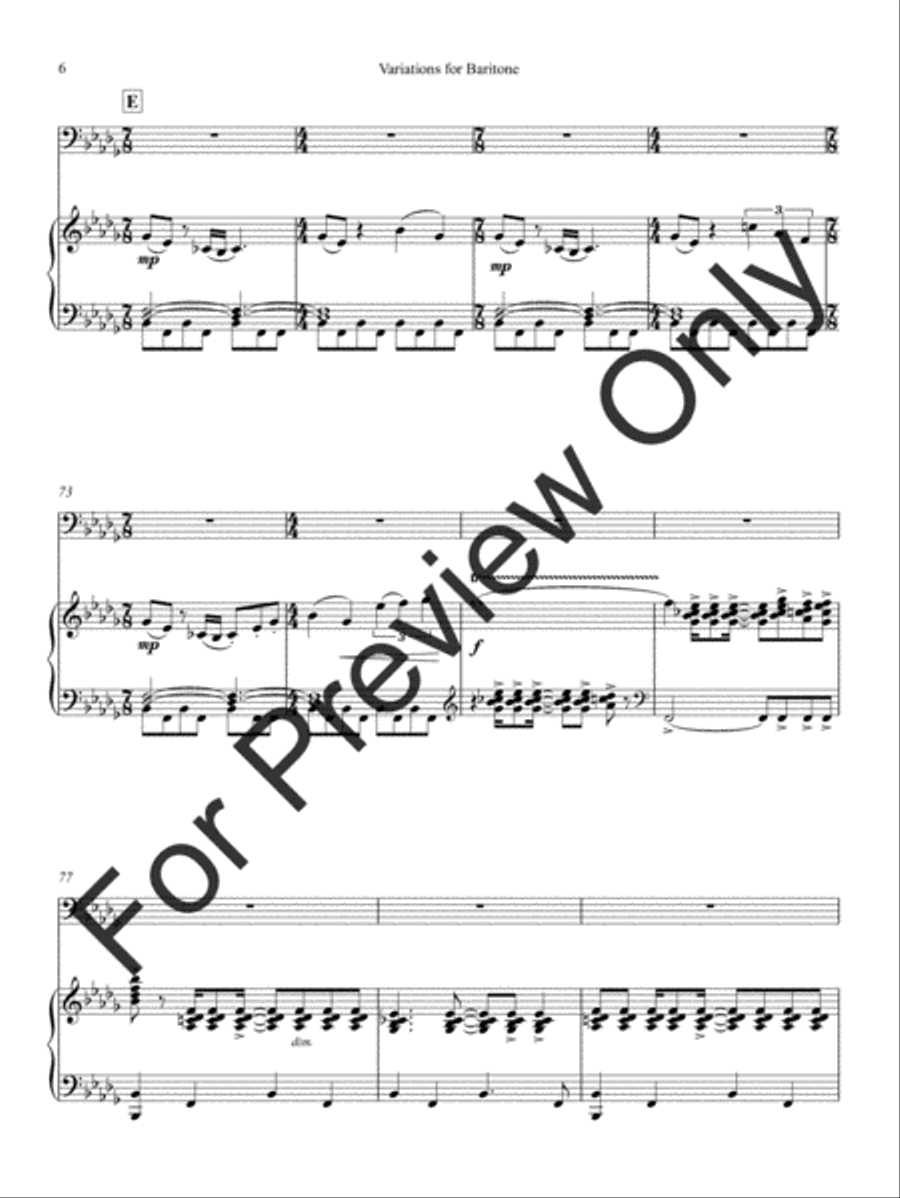 Variations For Baritone Baritone Horn BC scores gallery preview page 10