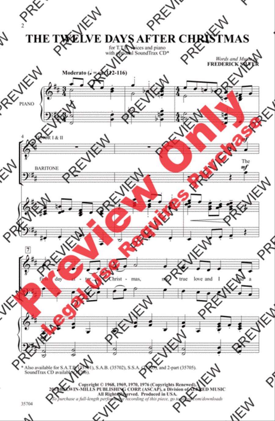 The Twelve Days After Christmas Men's Choir scores gallery preview page 2