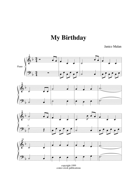 My Birthday for easy piano image number null