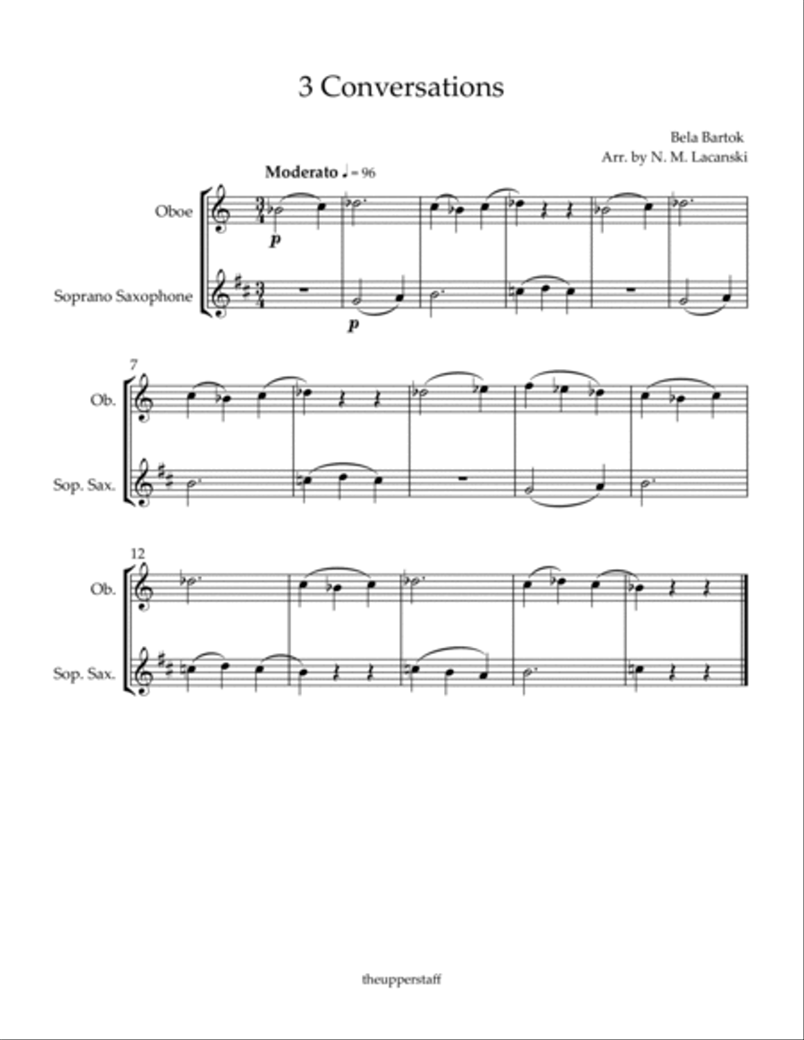 3 Conversations 3 Conversations Woodwind Duet scores gallery preview page 2