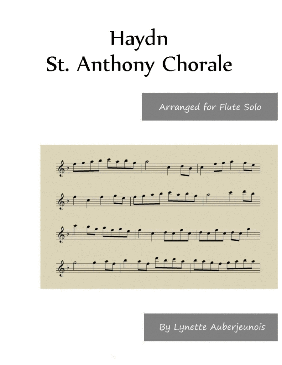 St. Anthony Chorale - Flute Solo image number null