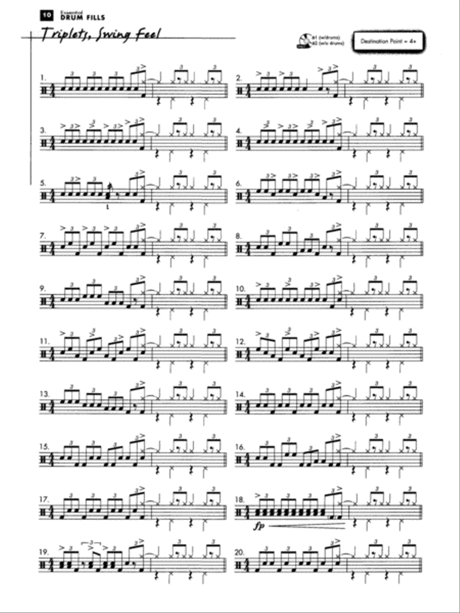 Essential Drum Fills Percussion scores gallery preview page 5