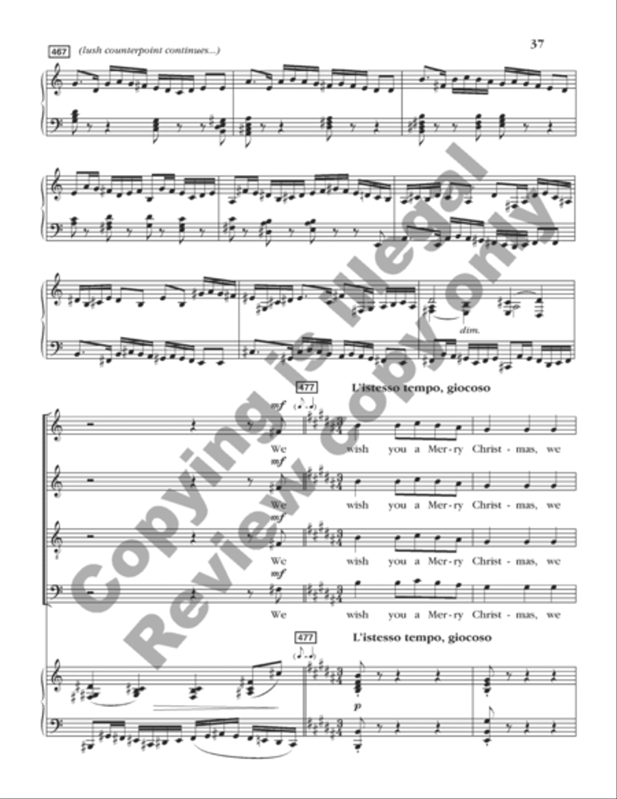 A Feast of Carols (Choral Score) 4-Part scores gallery preview page 26