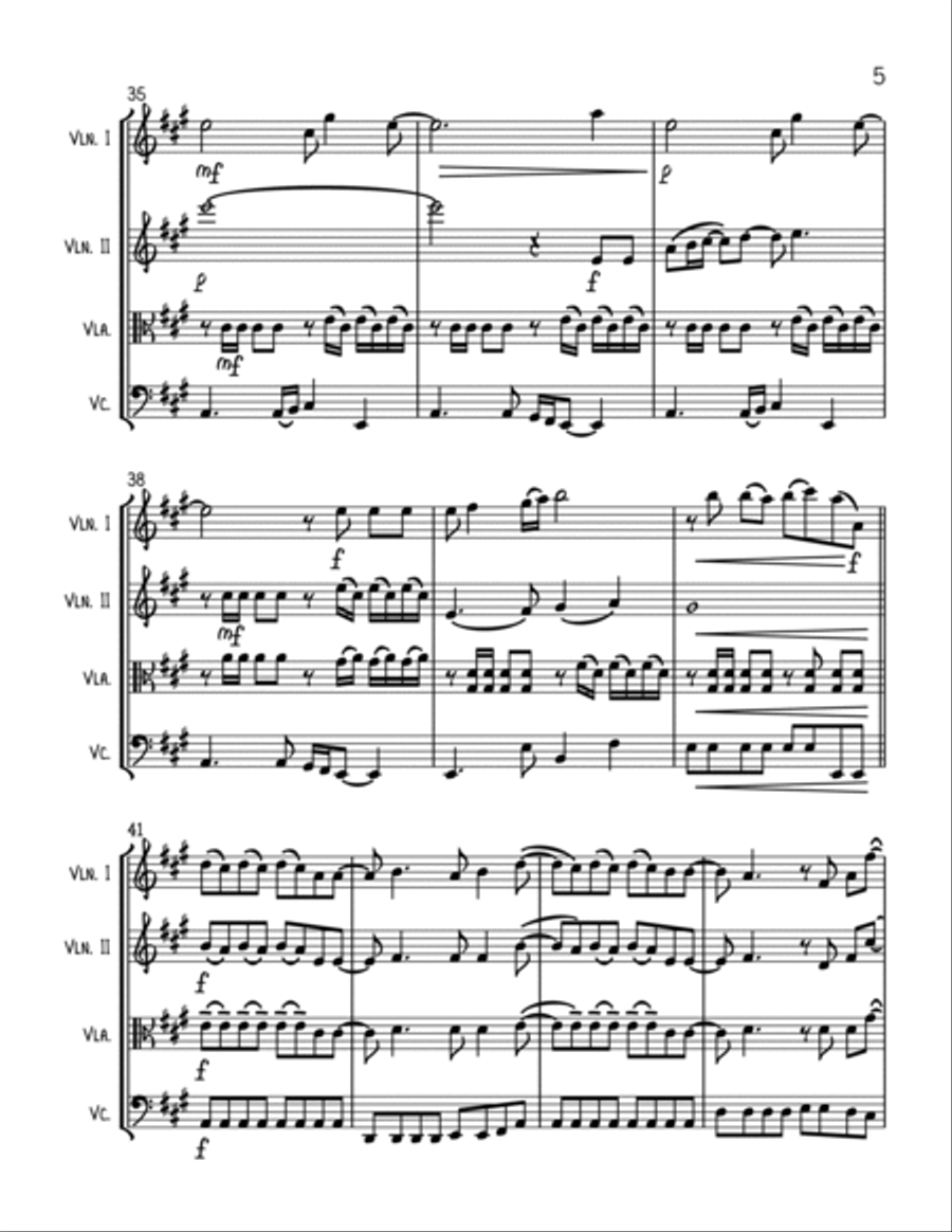 The Universal String Quartet scores gallery preview page 5