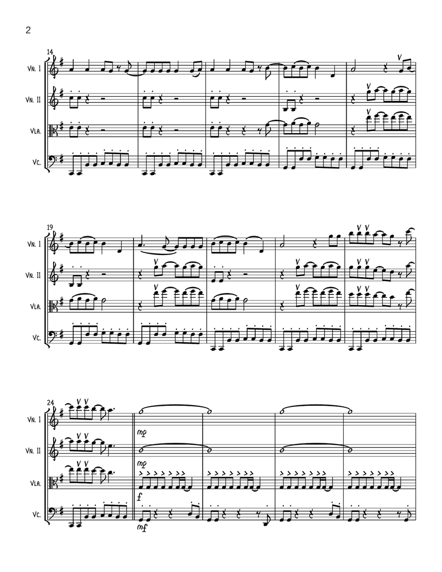 Hot To Go String Quartet scores gallery preview page 2