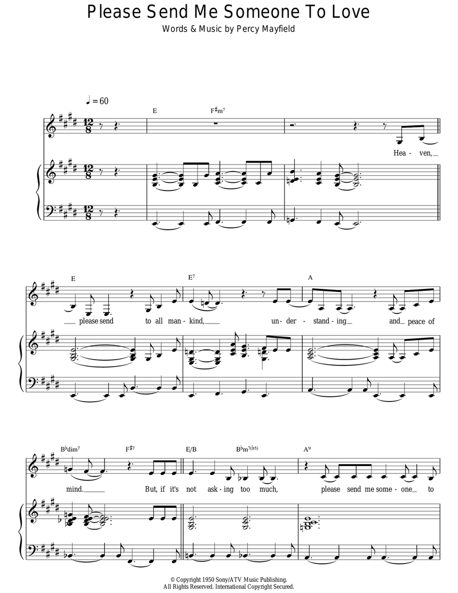 Please Send Me Someone To Love Acoustic Guitar scores gallery preview page 1