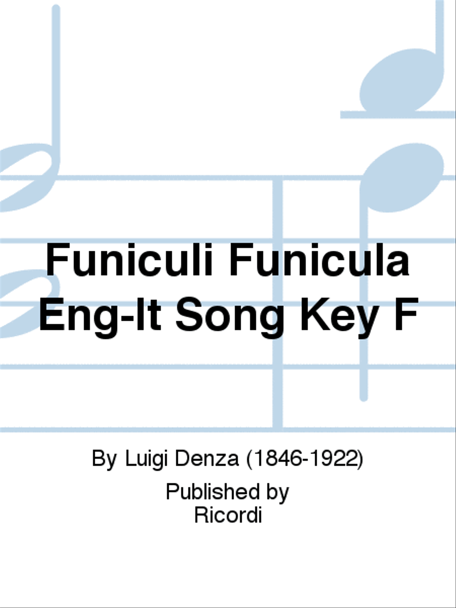 Funiculi Funicula Eng-It Song Key F Voice Solo scores gallery preview page 1